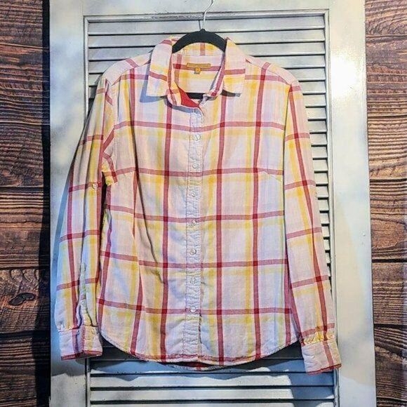 Anthro Jach’s Girlfriend Lg Double Layer Button Up - Picture 2 of 10